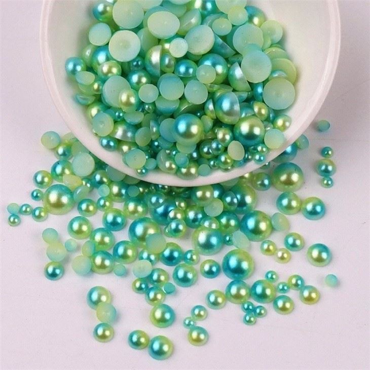 Personalized green Stone Abs Pearl